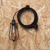 Plug in Black cage pendant light