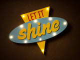 Pop art style "Let it shine" LED Light - retro Lamp
