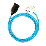 2 metre Twisted fabric cable plug in wall light pendant plugged pendant