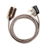 Vintage Fabric Flex Cable Plug In Pendant Lamp Light with Antique Copper E27 Lampholder