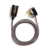 Twisted Fabric Flex Cable Plug in Pendant Lamp Light with Black bronze E27 Lampholder