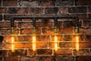 E27 Industrial black & brass iron wall pipe Light