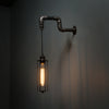 E27 Industrial iron pipe caged wall light