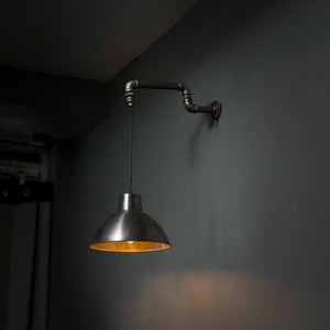 Industrial iron pipe wall light with Shade