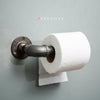 Pipe toilet roll holder - Industrial Black malleable pipe bathroom + Free UK postage