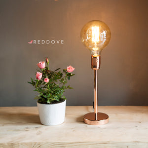 E27 Copper line table desk light lamp