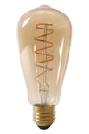 LED ST64 E27 Spiral Filament dimmable bulb