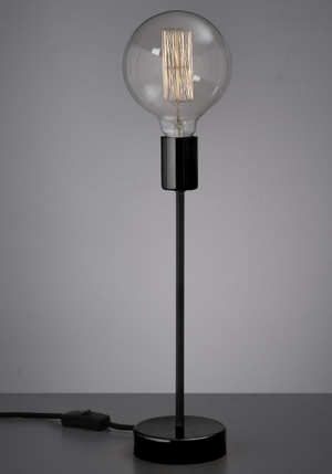 Retro black line table light lamp - inc Edison bulb