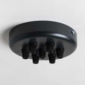 Black Ceiling Rose fixtures for Pendant Lighting - Various outputs