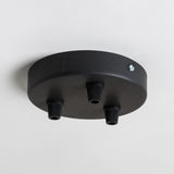Black Ceiling Rose fixtures for Pendant Lighting - Various outputs
