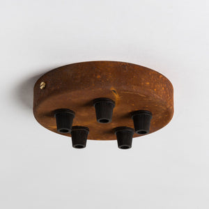 Rusted Ceiling Rose fixtures for Pendant Lighting - Various ouputs