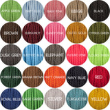 Fabric round cable braided - 3 Core - various colours