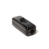 Black inline cord switch for 2 or 3 core cable